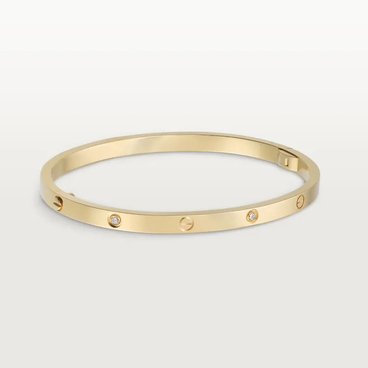 LOVE BRACELET, SMALL MODEL, 6 DIAMONDS [3 gold-plated colors]