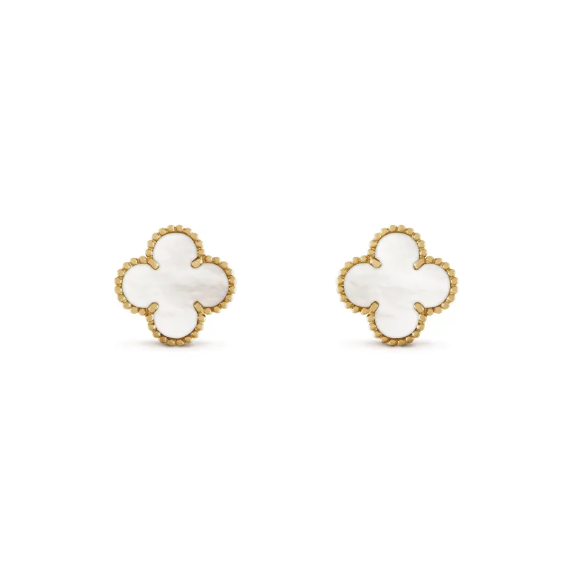 Vintage Alhambra earrings [2 gold-plated colors]