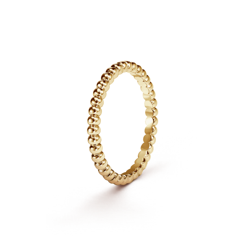 Perlée pearls of gold ring, small model