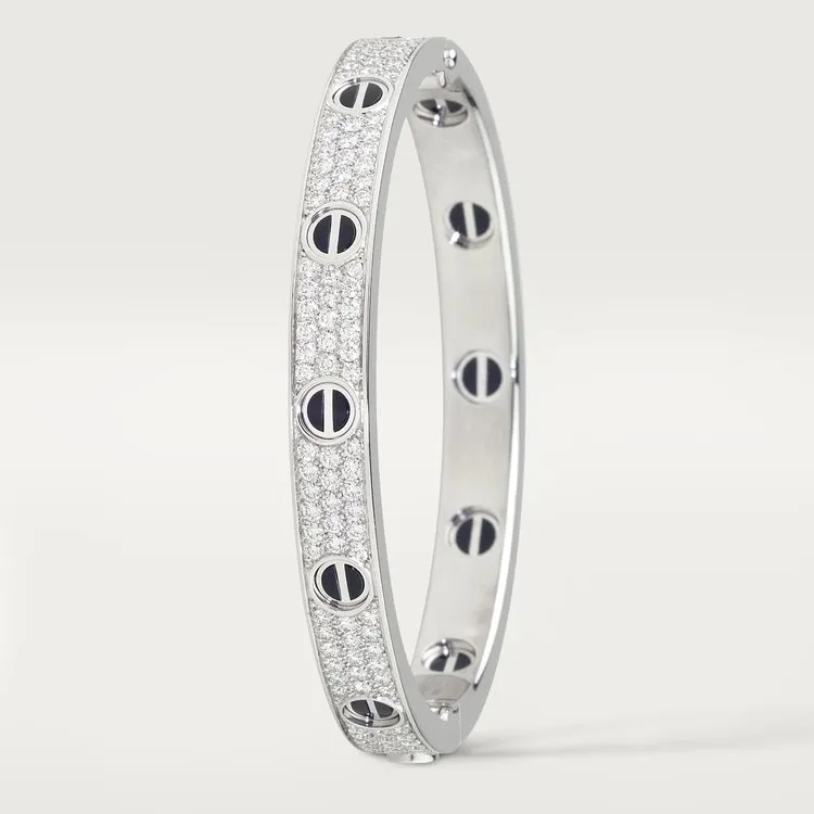 LOVE BRACELET, DIAMOND-PAVED, CERAMIC