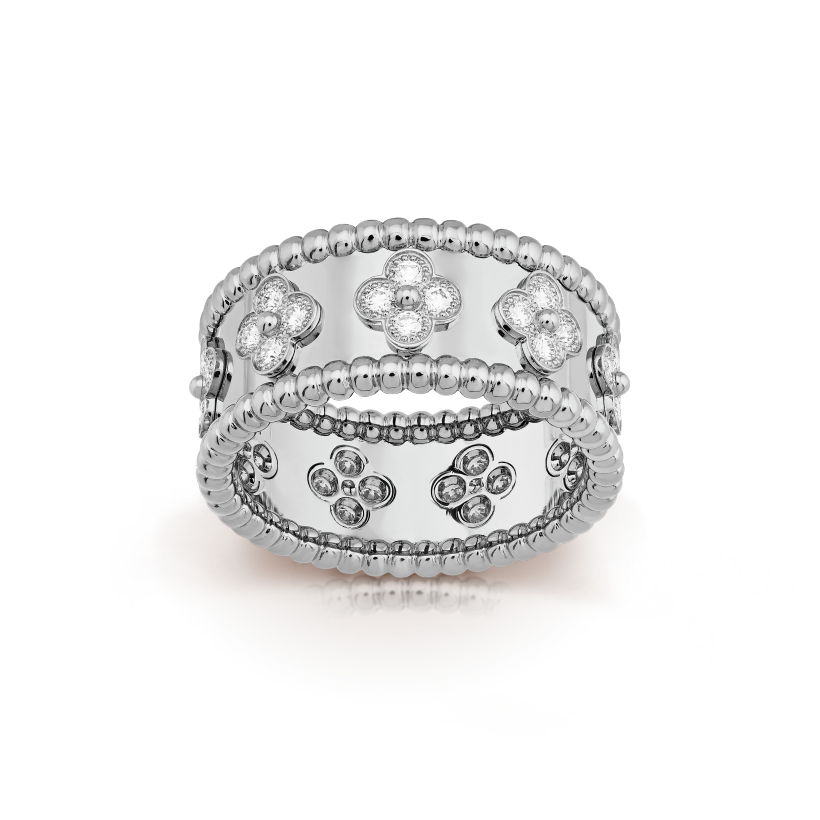 Perlée clovers ring, medium model