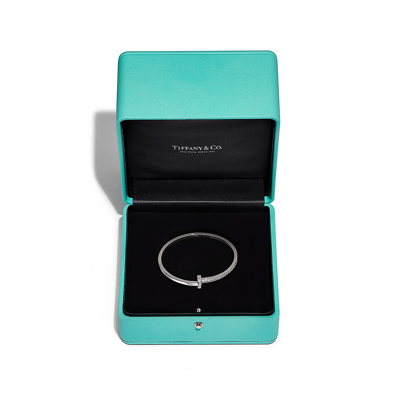 Tiffany T T1 Narrow Diamond Hinged Bangle
