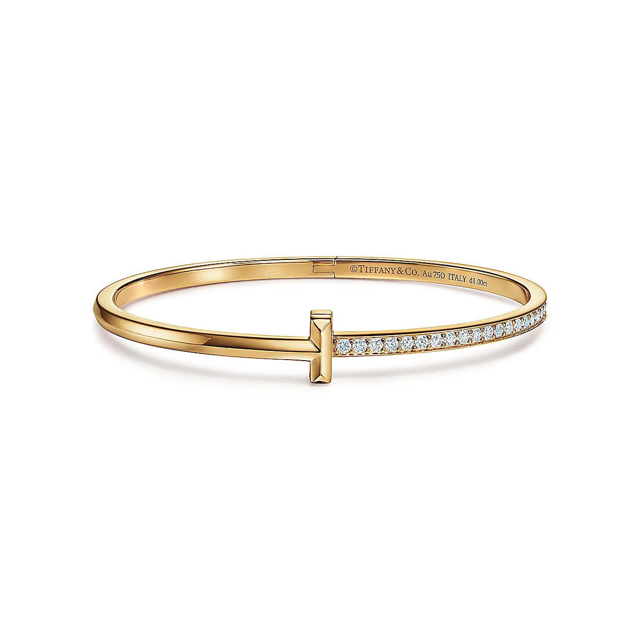 Tiffany T T1 Narrow Diamond Hinged Bangle