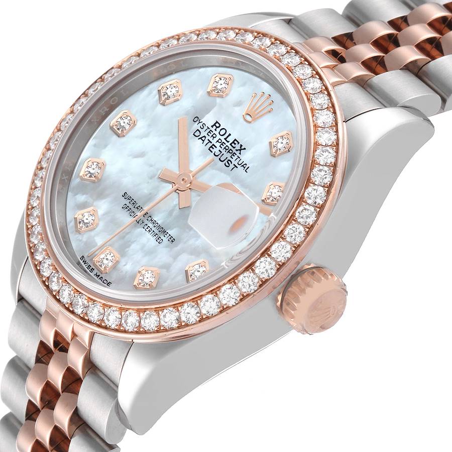 Rolex Lady Datejust 28mm Everose Diamond Bezel Two-Tone 279383 For Wom