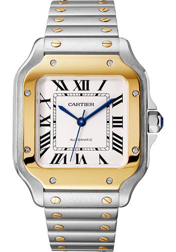 Cartier Santos Stainless Steel & 18K Yellow Gold Men’s Watch, W2SA0016