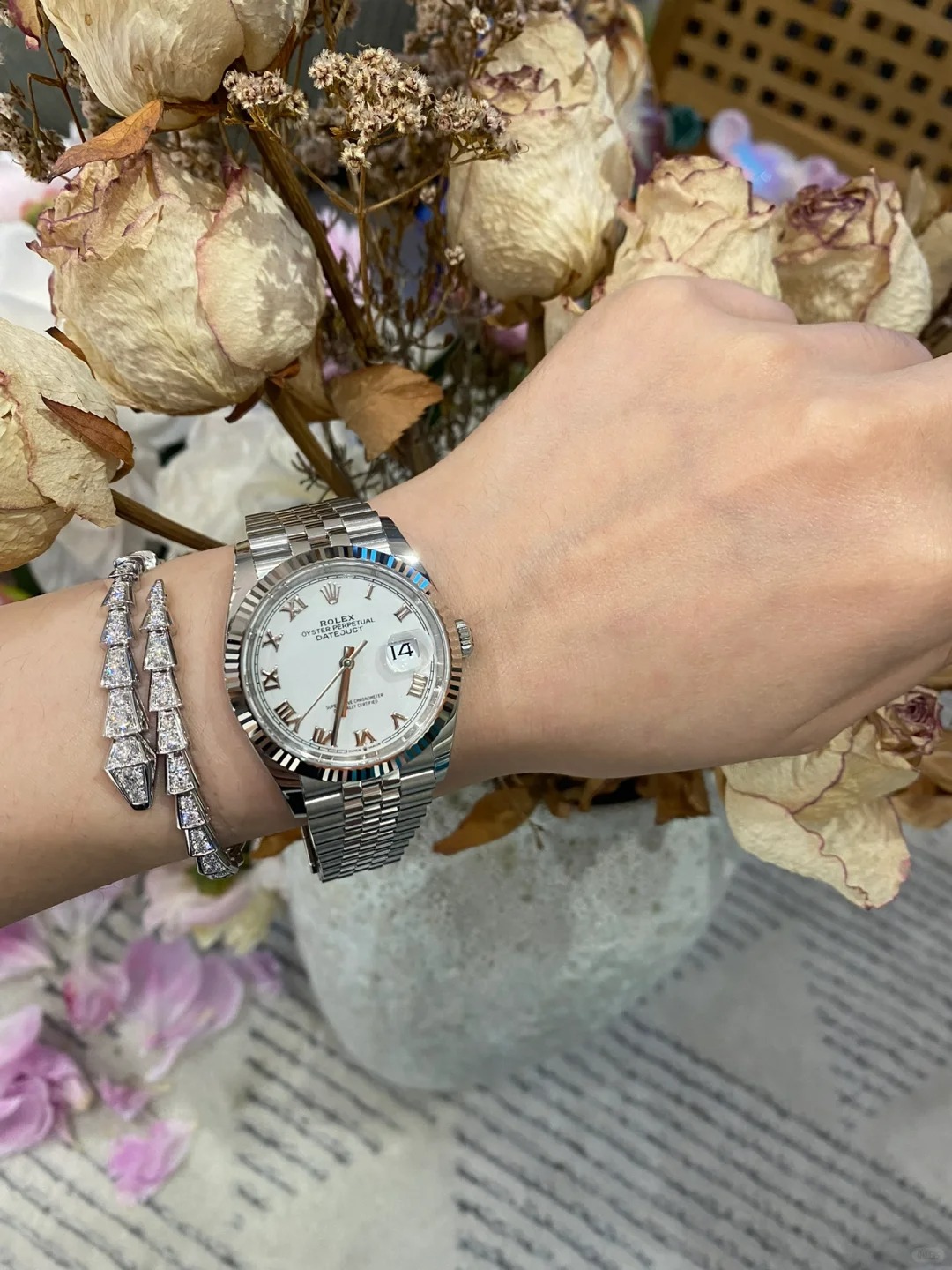 Rolex Datejust 36mm White Roman Jubilee m126234-0025