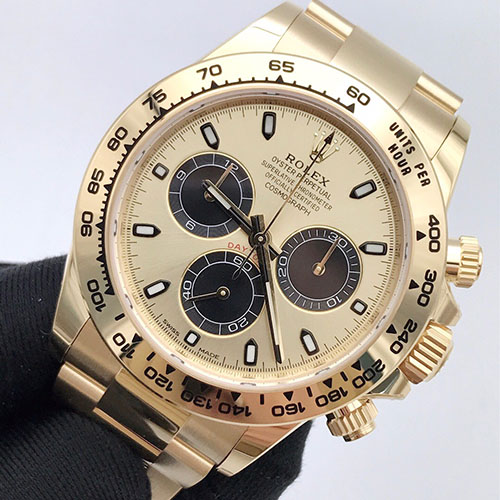 ROLEX Cosmograph Daytona 18ct Yellow Gold Automatic Champagne Dial Men 40mm