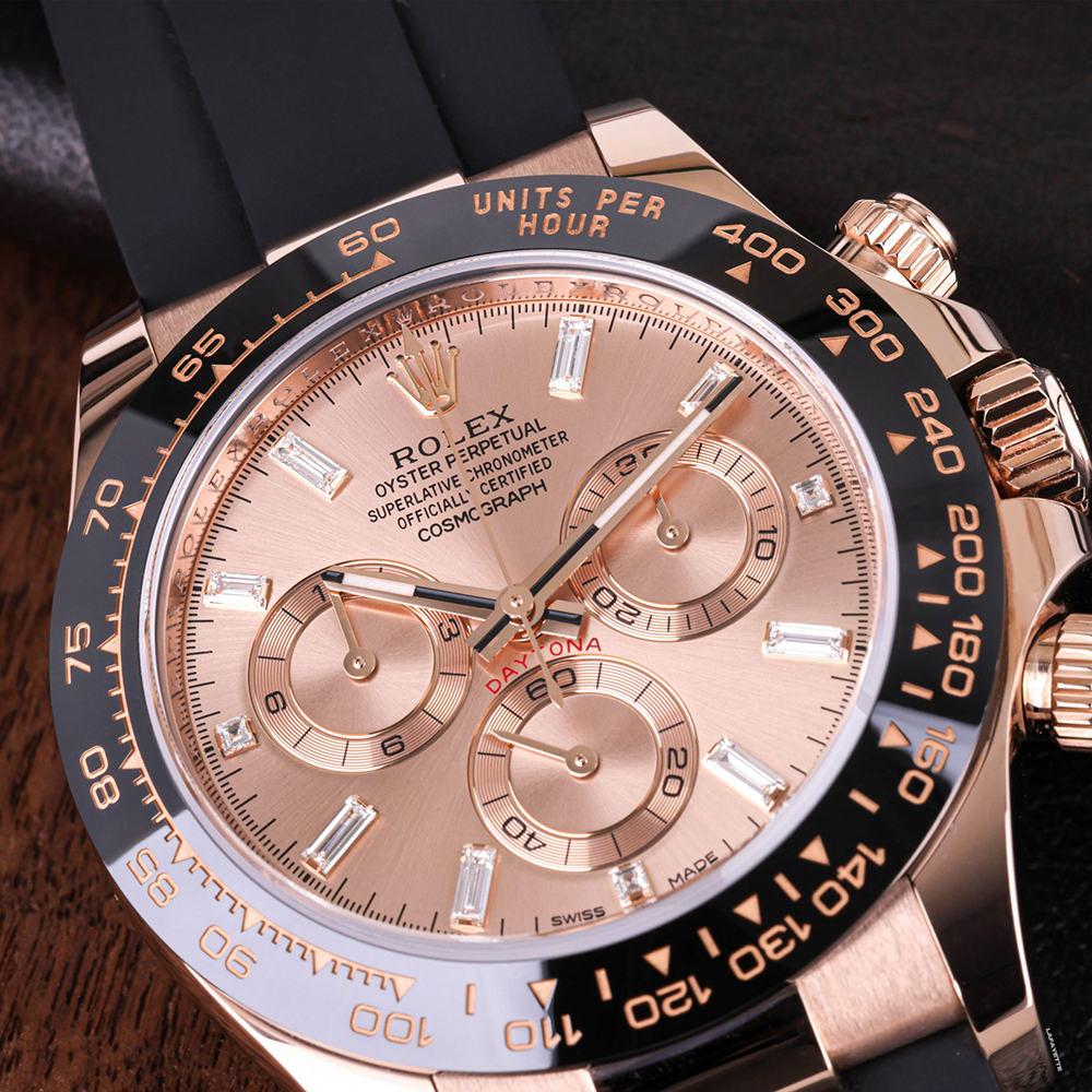 Rolex Daytona Sundust Dial 40mm Everose gold Oysterflex Strap 116515ln