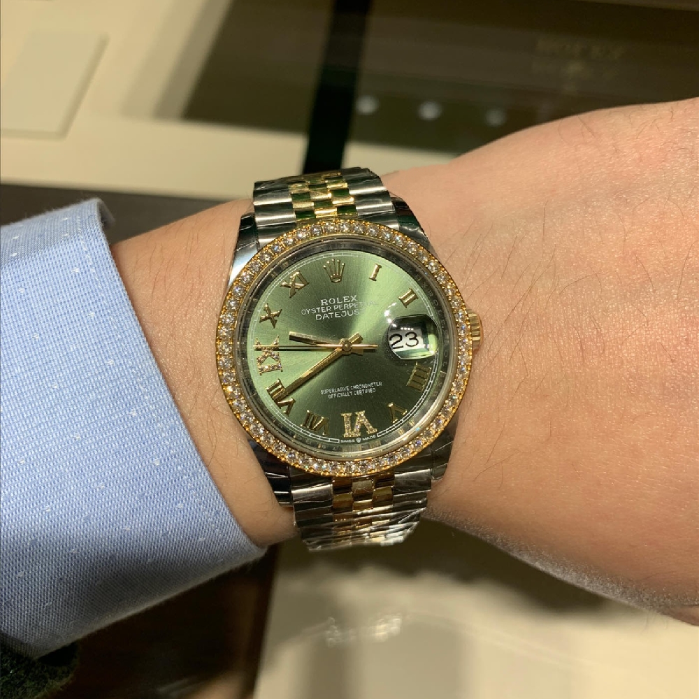 Rolex DATEJUST 31mm Oystersteel yellow gold and diamonds m126283rbr