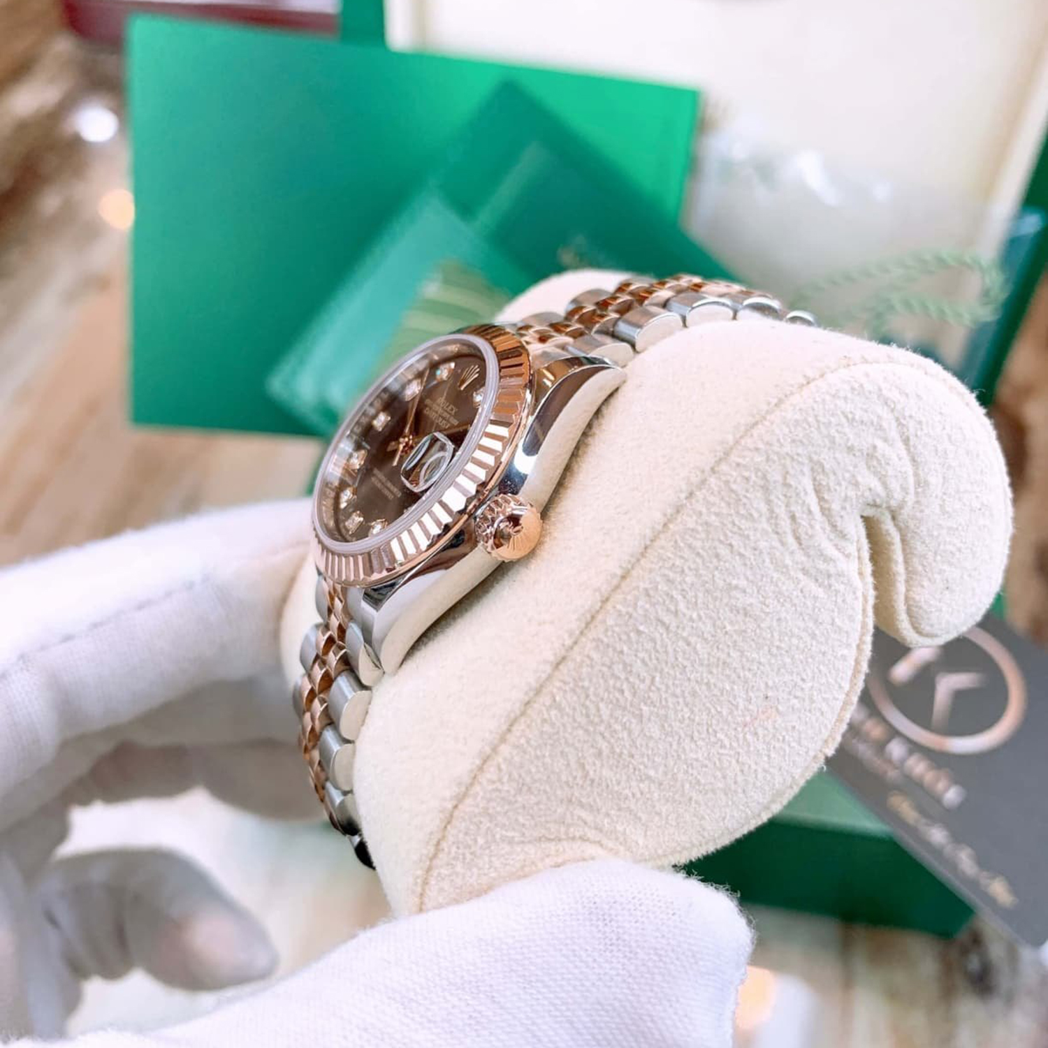 Rolex Lady-Datejust 28 Oystersteel and Everose Gold Women's Watch 2791