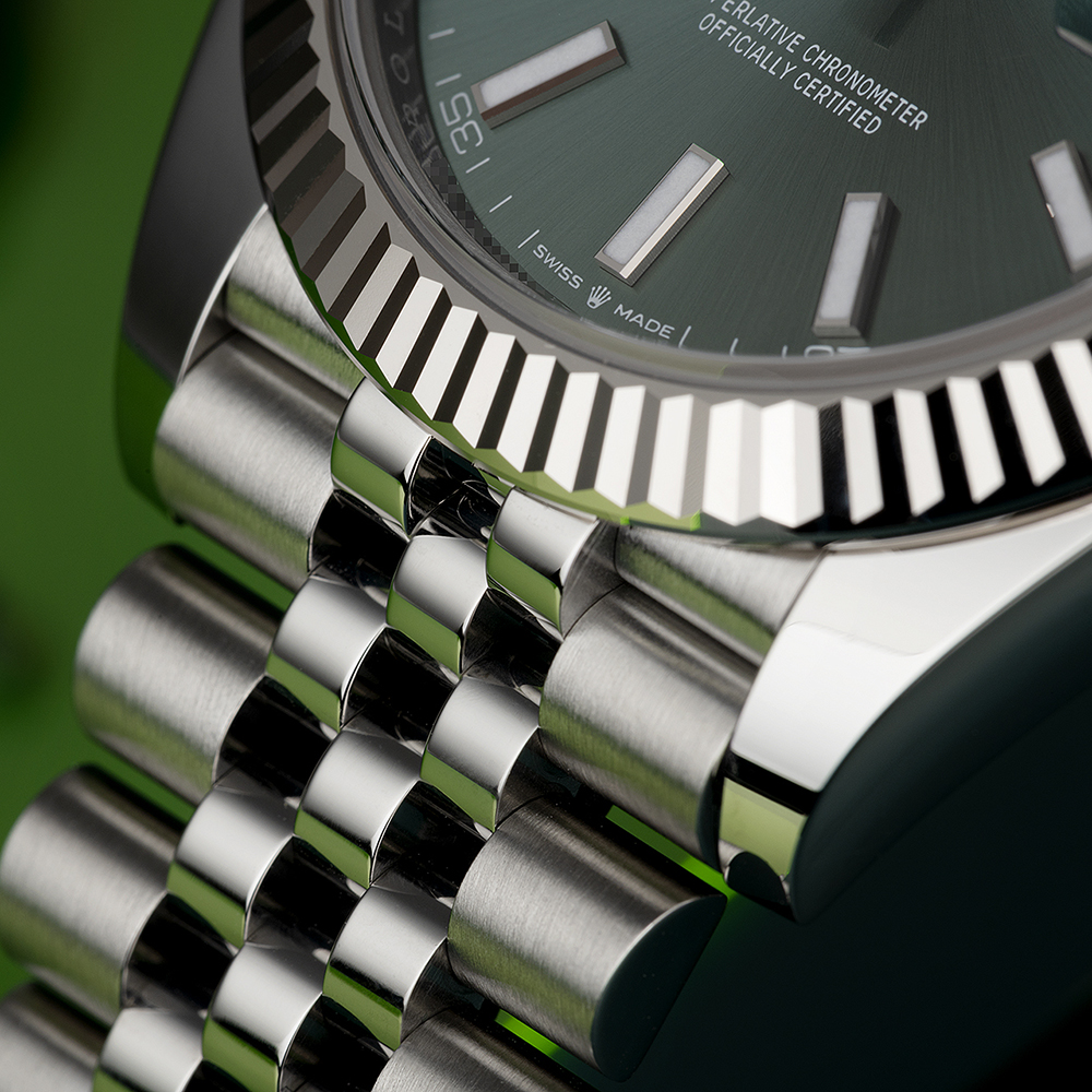 Rolex Datejust 41 Mint Green Dial Steel & White Gold m126334-0028