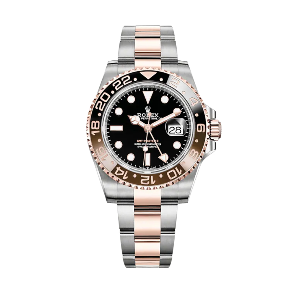 Rolex GMT-Master II Root Beer Two Tone Black Dial Ref 126711chnr-0002 40mm