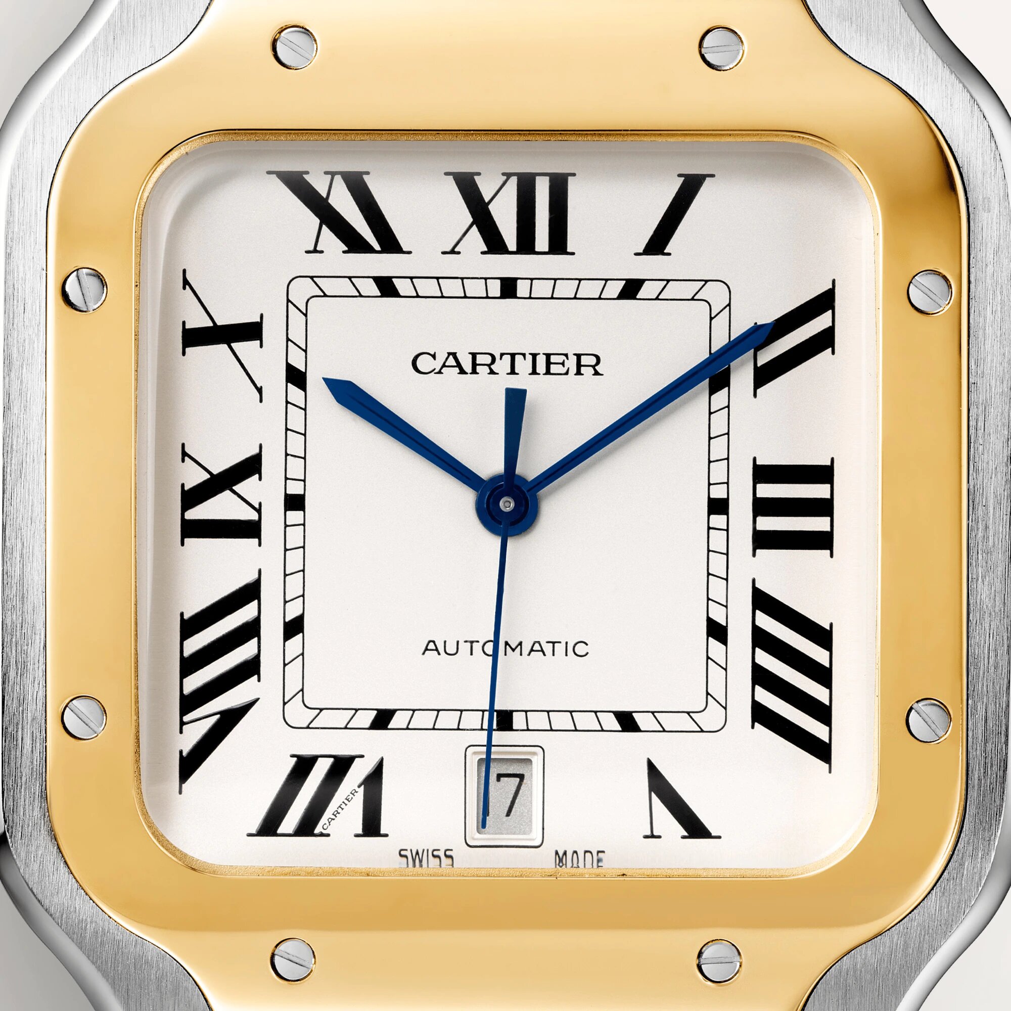 Cartier Santos Stainless Steel & 18K Yellow Gold Men’s Watch, W2SA0006