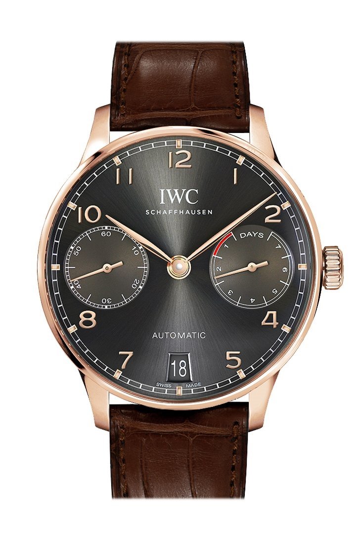 IWC Portugeiser Slate Grey Dial 18K Rose Gold Automatic 42mm Men's Watch IW500702(Swiss Made 5A )