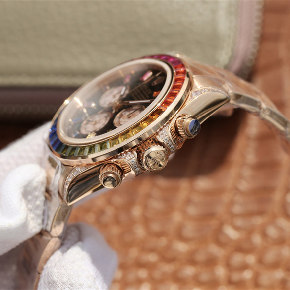 Rolex 116595 Cosmograph Daytona Rainbow 18k Rose Gold 40mm