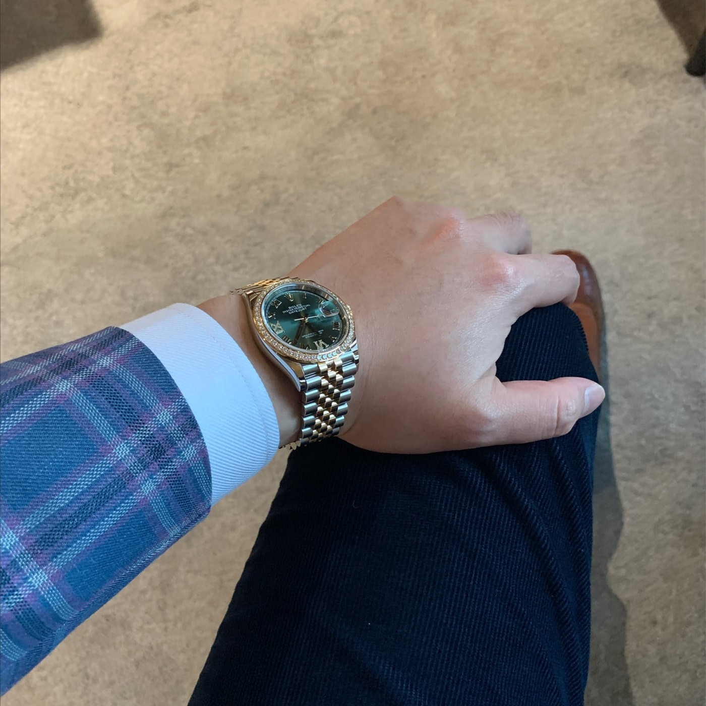 Rolex DATEJUST 31mm Oystersteel yellow gold and diamonds m126283rbr