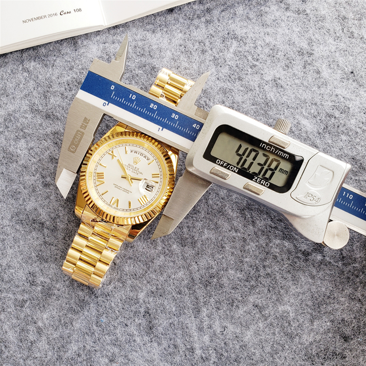 ROLEX 228238 DAY-DATE 40MM PRESIDENT 18K YELLOW GOLD SILVER ROMAN DIAL 40mm