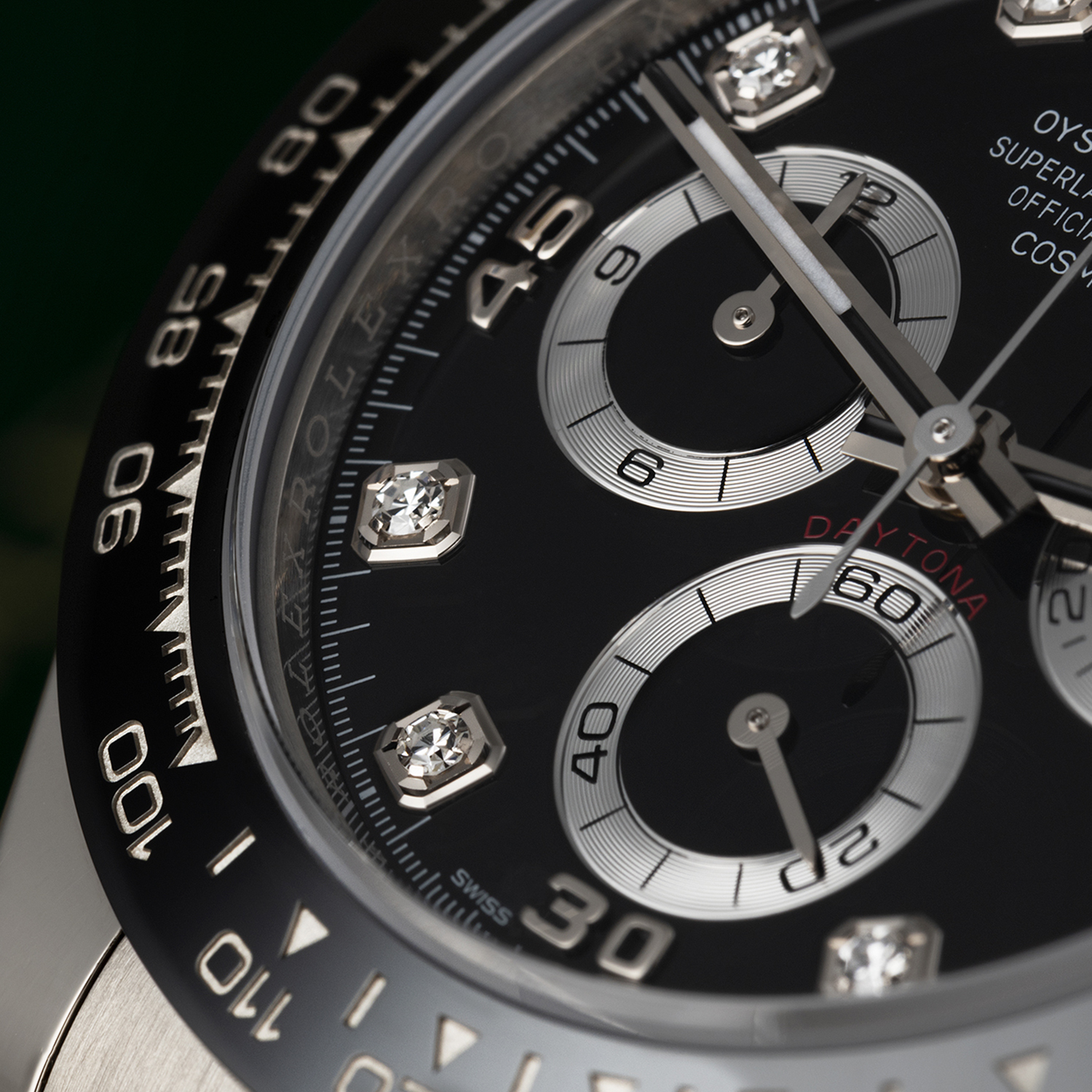 Rolex Daytona White Gold Black Dial Oysterflex Strap 116519LN-0025 Unw 40mm