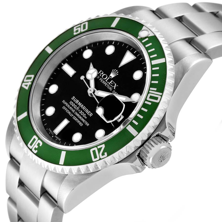 Rolex Submariner Hulk Bezel Steel Mens Watch 116610LV 40mm