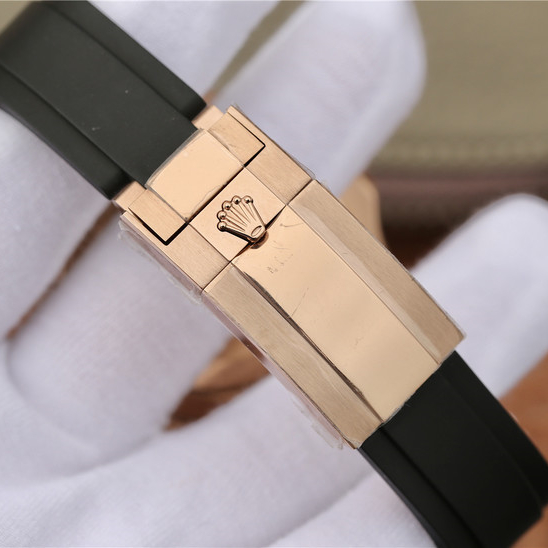 Yacht Master 1 Golden Diamond Dial Rubber Strap 40mm