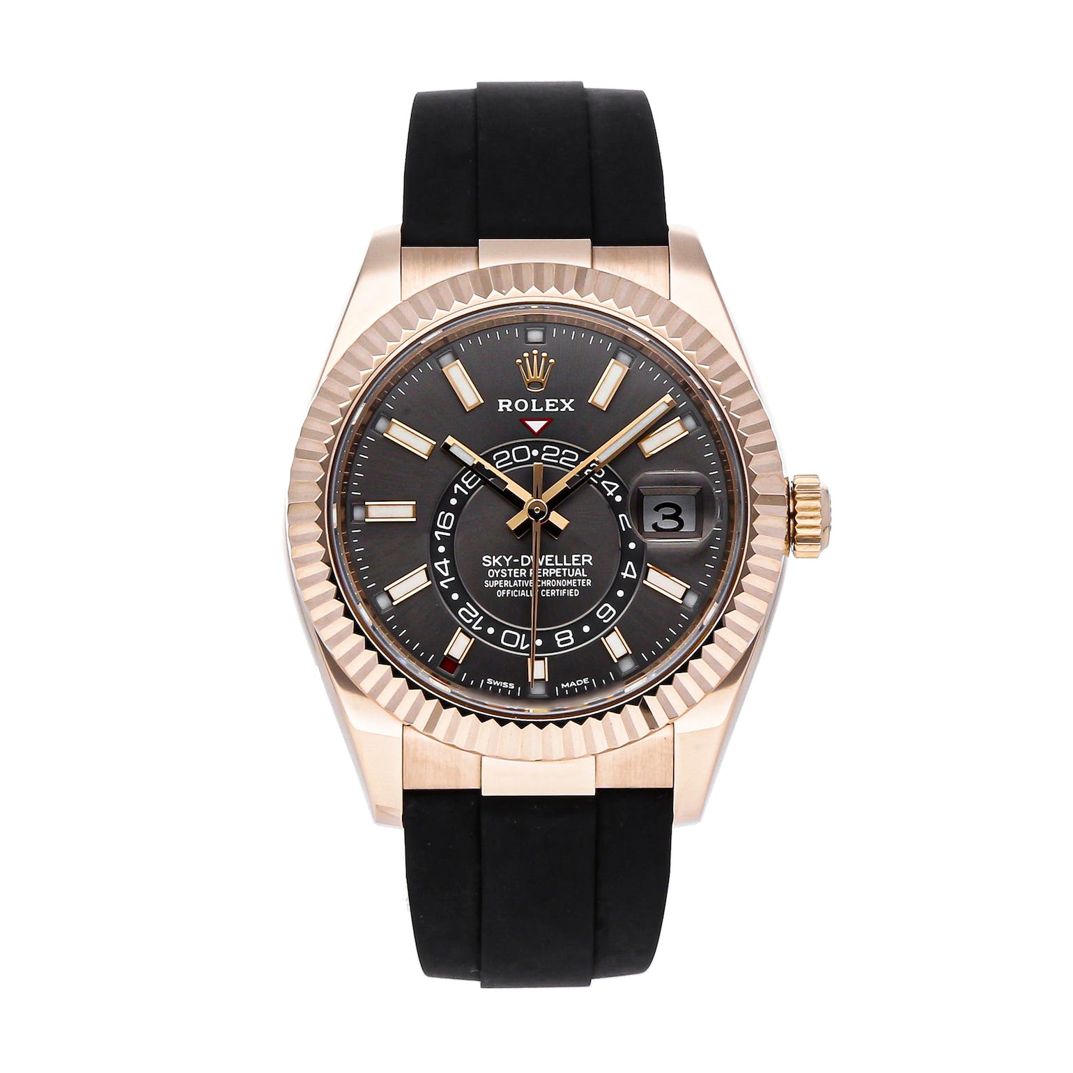 Rolex Sky-Dweller Oyster 42 mm Everose gold 326235-0005 New