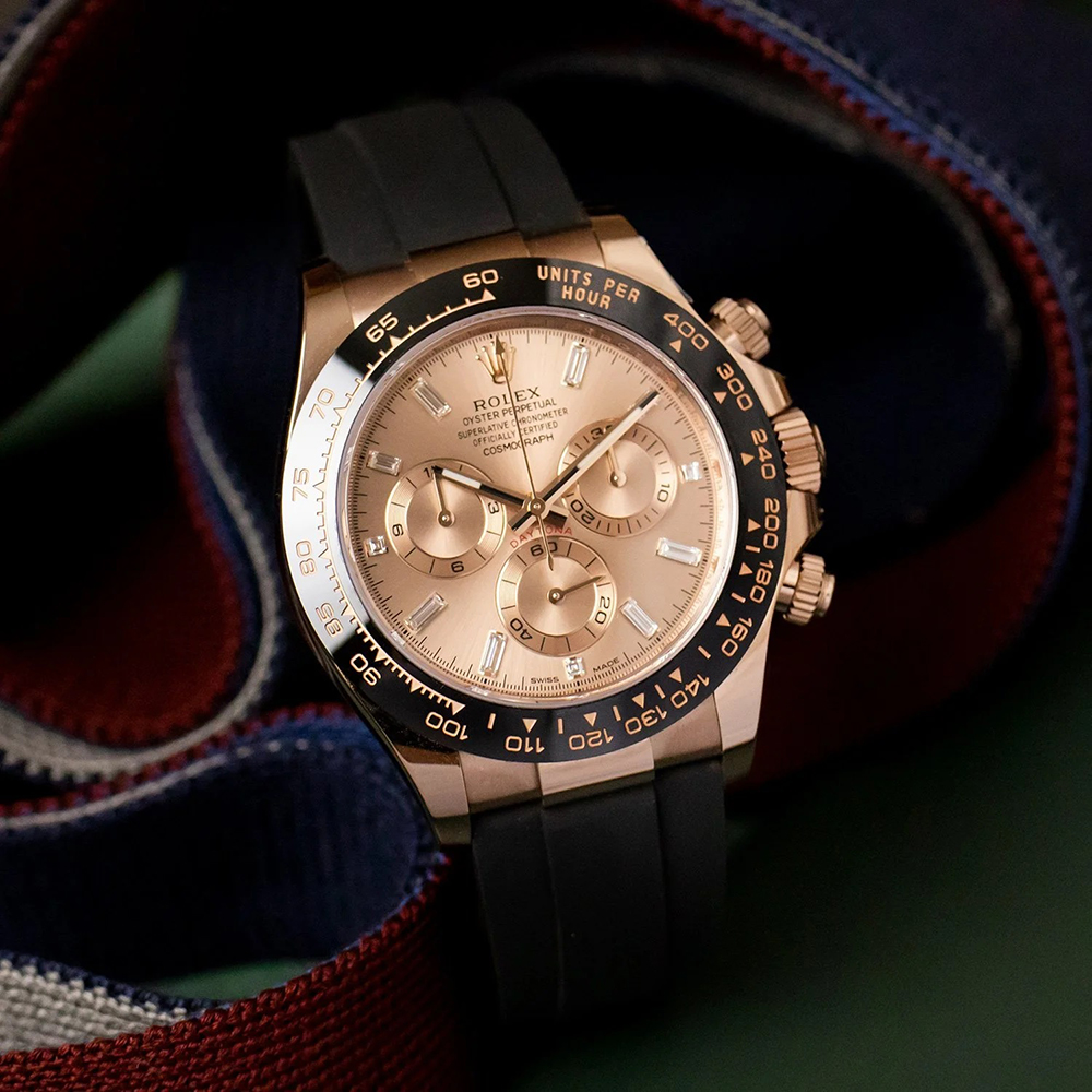 Rolex Daytona Sundust Dial 40mm Everose gold Oysterflex Strap 116515ln