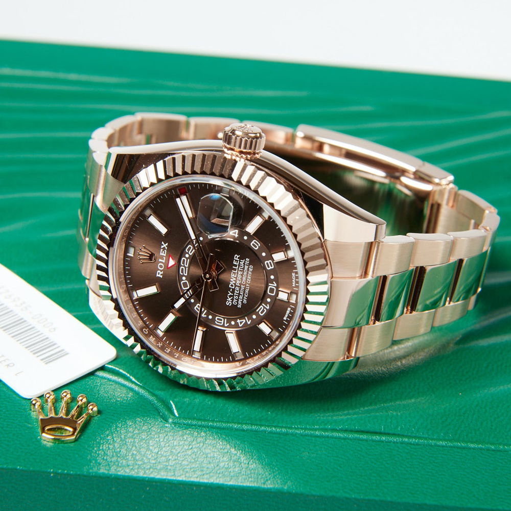 ROLEX Sky-Dweller 42mm Brown Dial Rose Gold Men's Watch M326935-0006