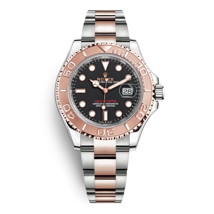 Rolex Yacht-Master 1 Rose Goldmix ( Black & Brown Dial ) Stainless Ste