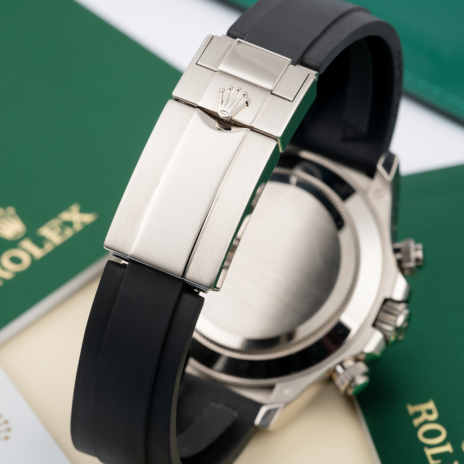 Rolex Daytona White Gold Steel Dial Oysterflex Strap 116519ln-0027 40mm