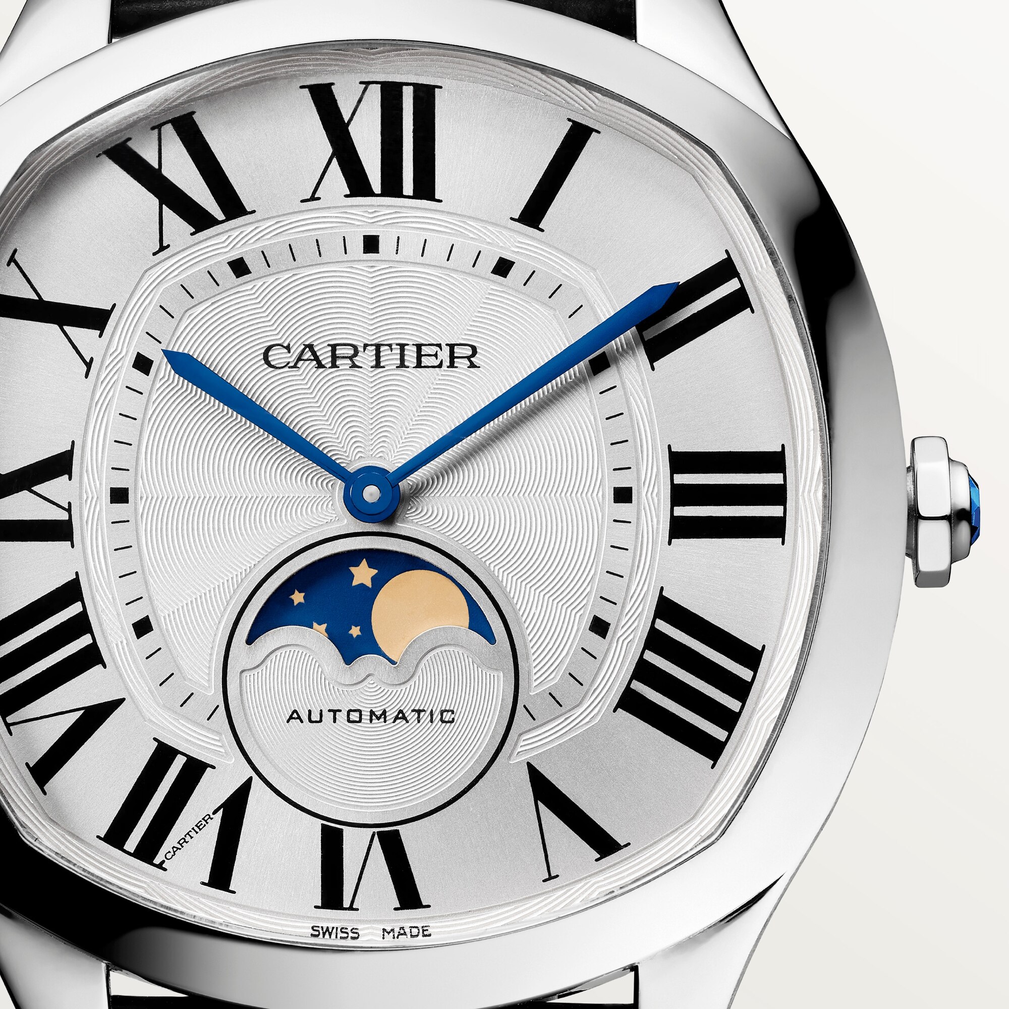 Cartier Drive Moon Phases Stainless steel Men’s Watch, WSNM0008