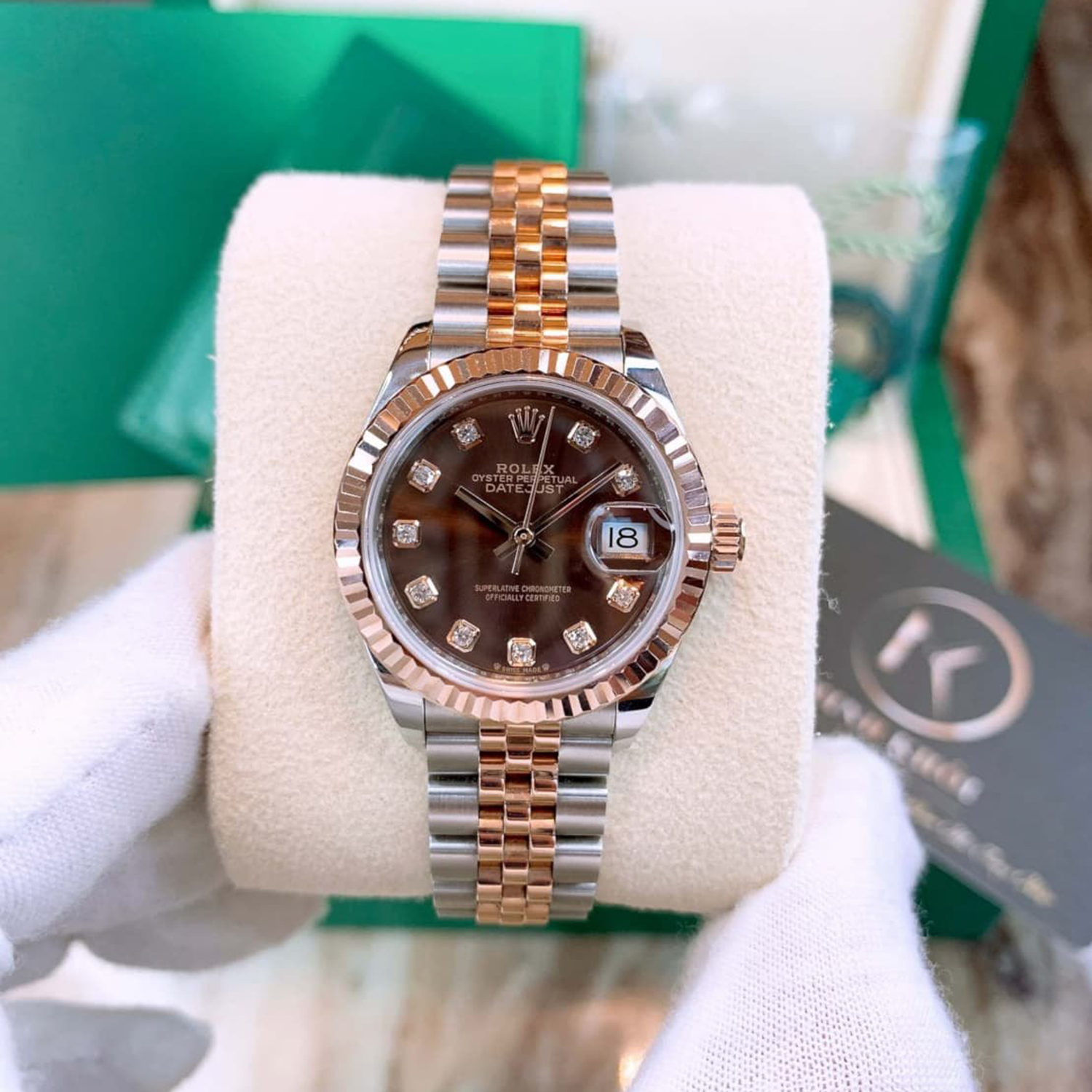 Rolex Lady-Datejust 28 Oystersteel and Everose Gold Women's Watch 2791