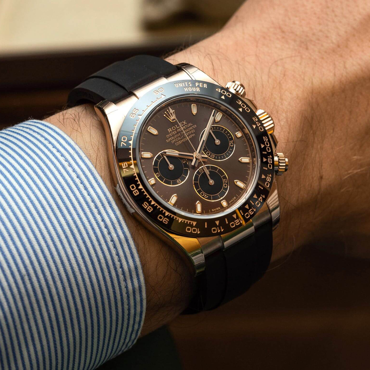 Rolex Cosmograph Daytona Everose Gold Chocolate Oysterflex M116515LN-0 40mm