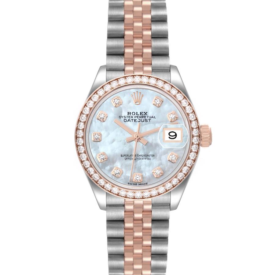 Rolex Lady Datejust 28mm Everose Diamond Bezel Two-Tone 279383 For Wom