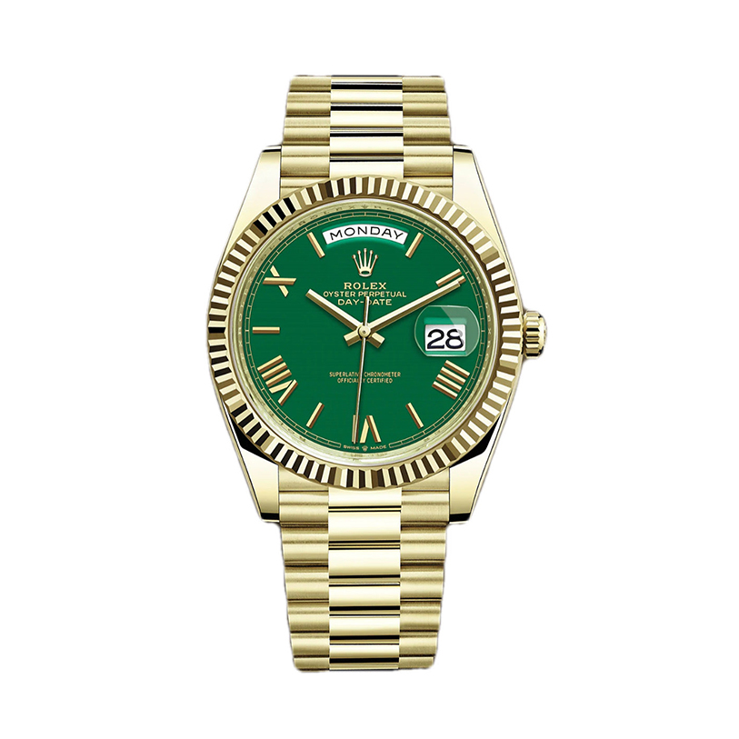 ROLEX 228238 DAY-DATE 40MM PRESIDENT 18K YELLOW GOLD SILVER ROMAN DIAL 40mm
