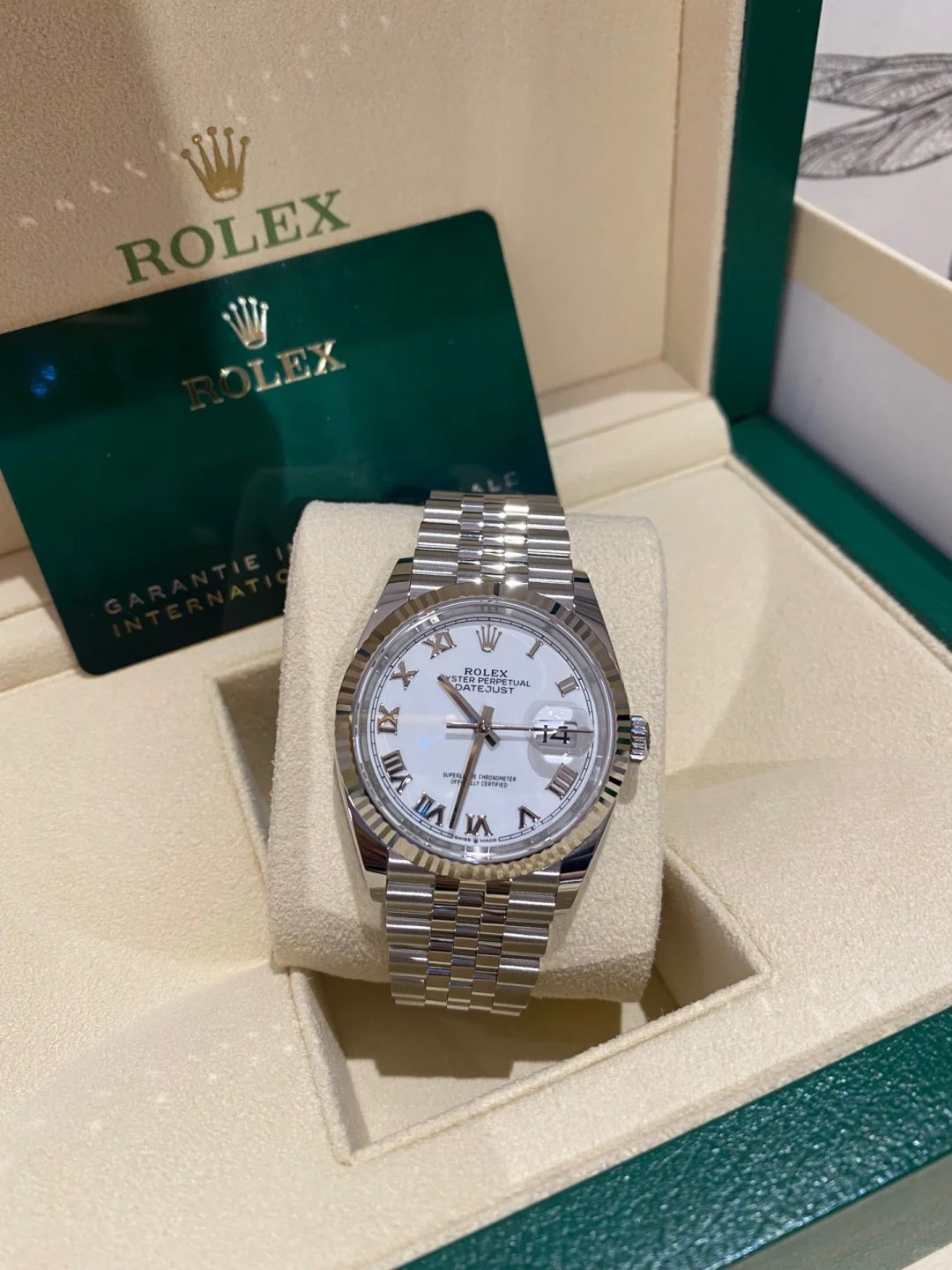 Rolex Datejust 36mm White Roman Jubilee m126234-0025