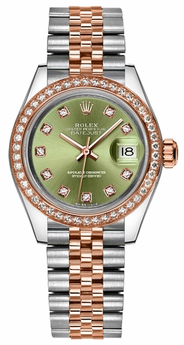 Rolex Lady Datejust 28mm Olive Green Diamond Jubilee m279381rbr-0008