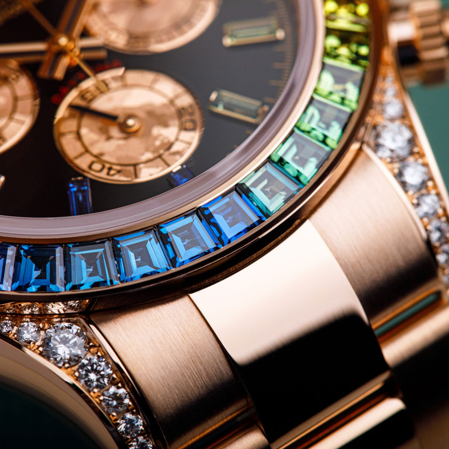 Rolex Daytona Rainbow Diamond Rose Gold Stainless Steel 40mm