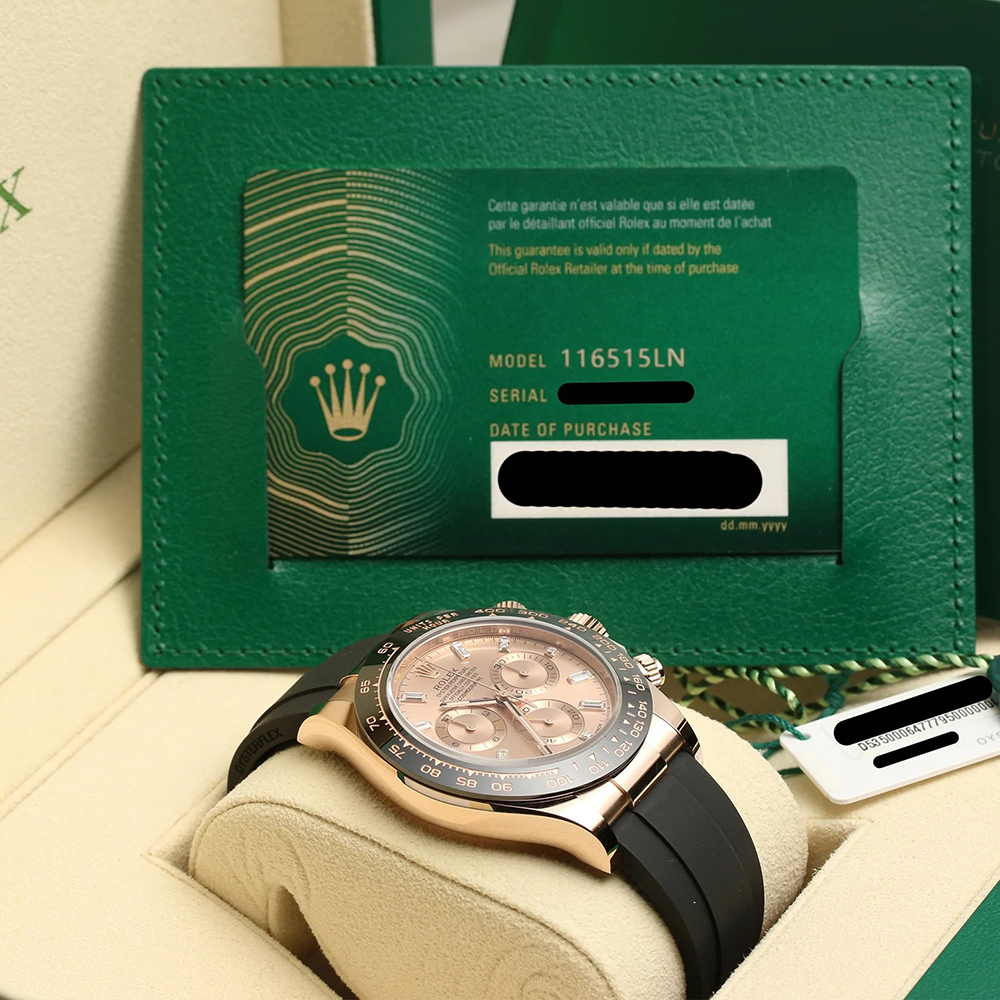 Rolex Daytona Sundust Dial 40mm Everose gold Oysterflex Strap 116515ln