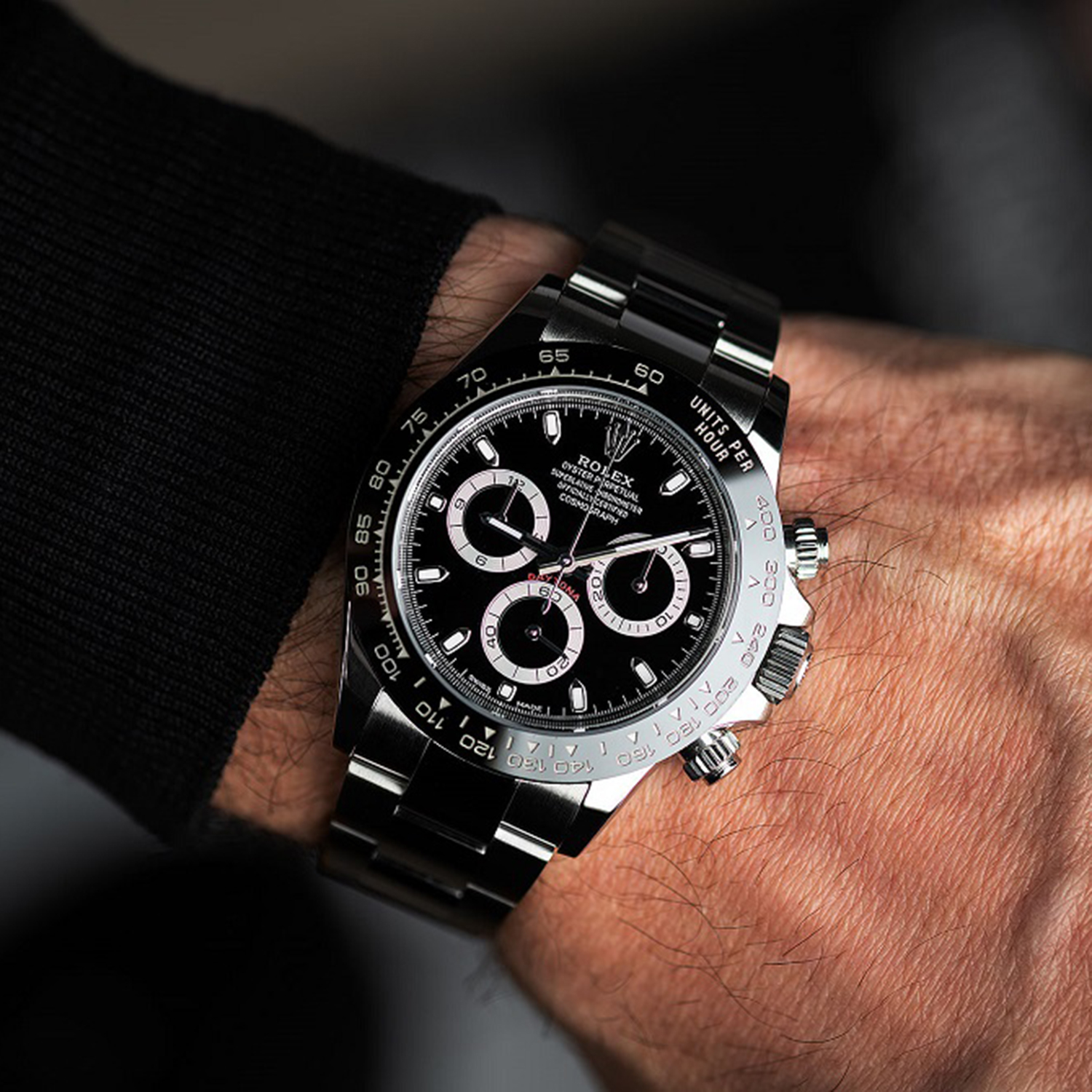 Rolex Cosmograph Daytona Black Dial Stainless Steel 116500ln-0002 40mm