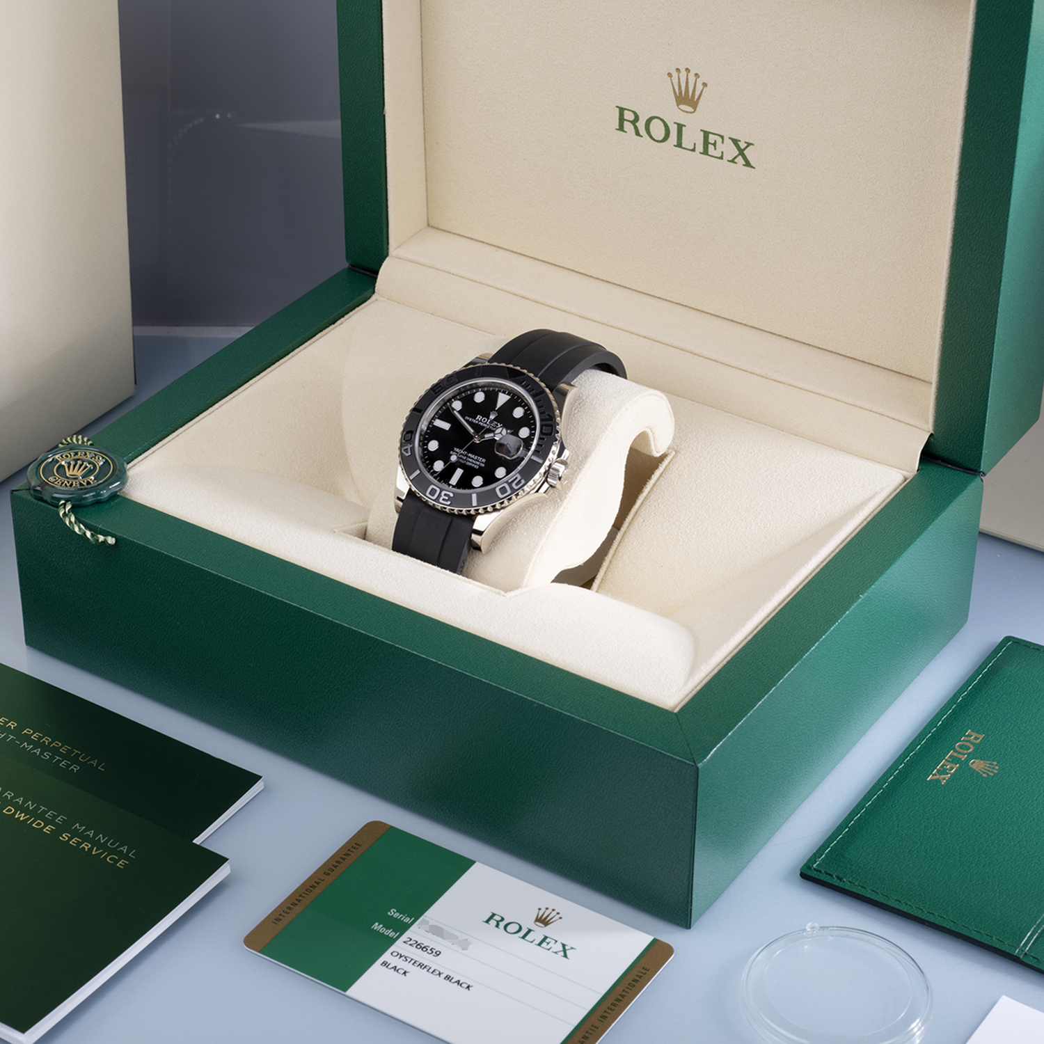 Rolex Yacht-Master 18k White Gold Oysterflex Bracelet 226659 40 mm