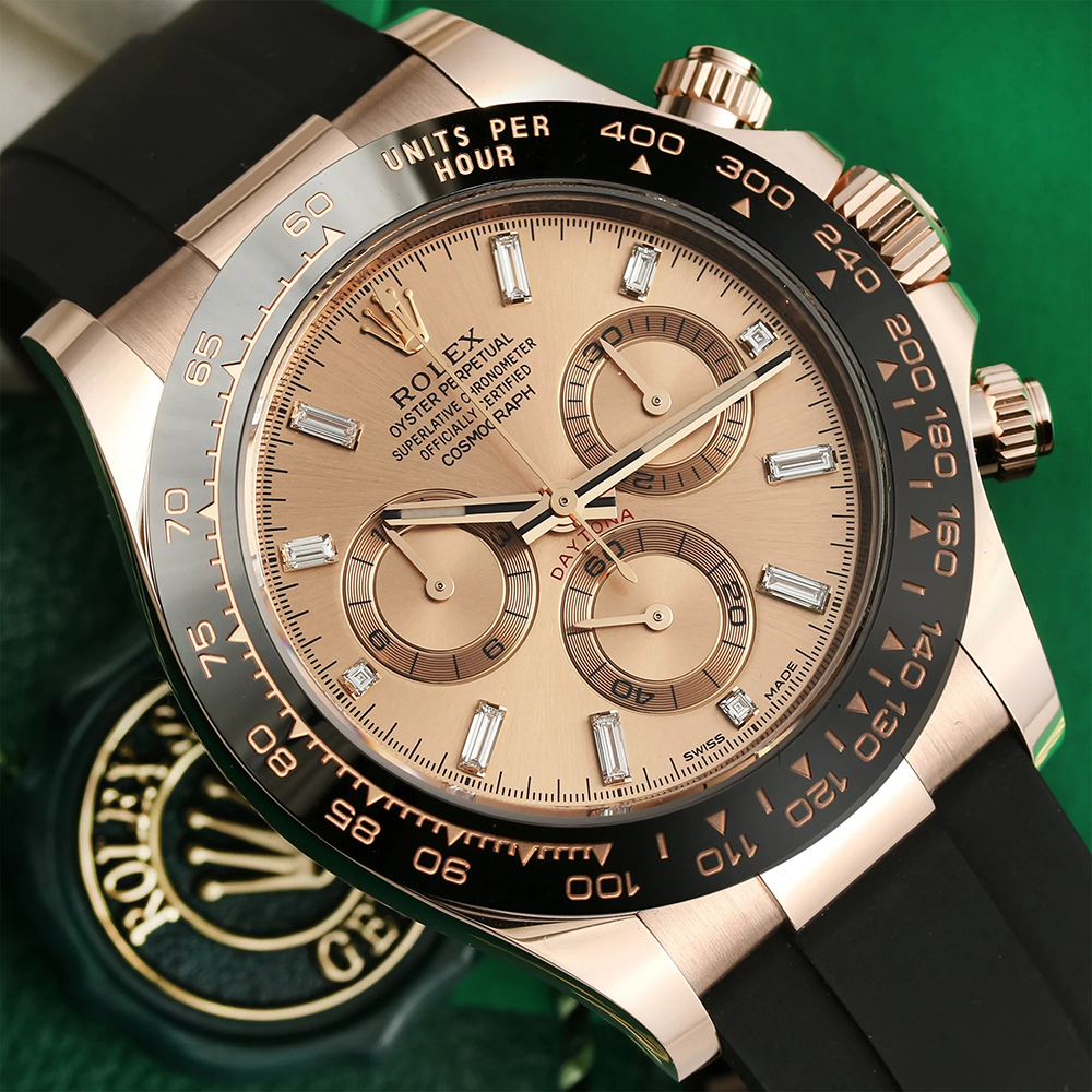 Rolex Daytona Sundust Dial 40mm Everose gold Oysterflex Strap 116515ln