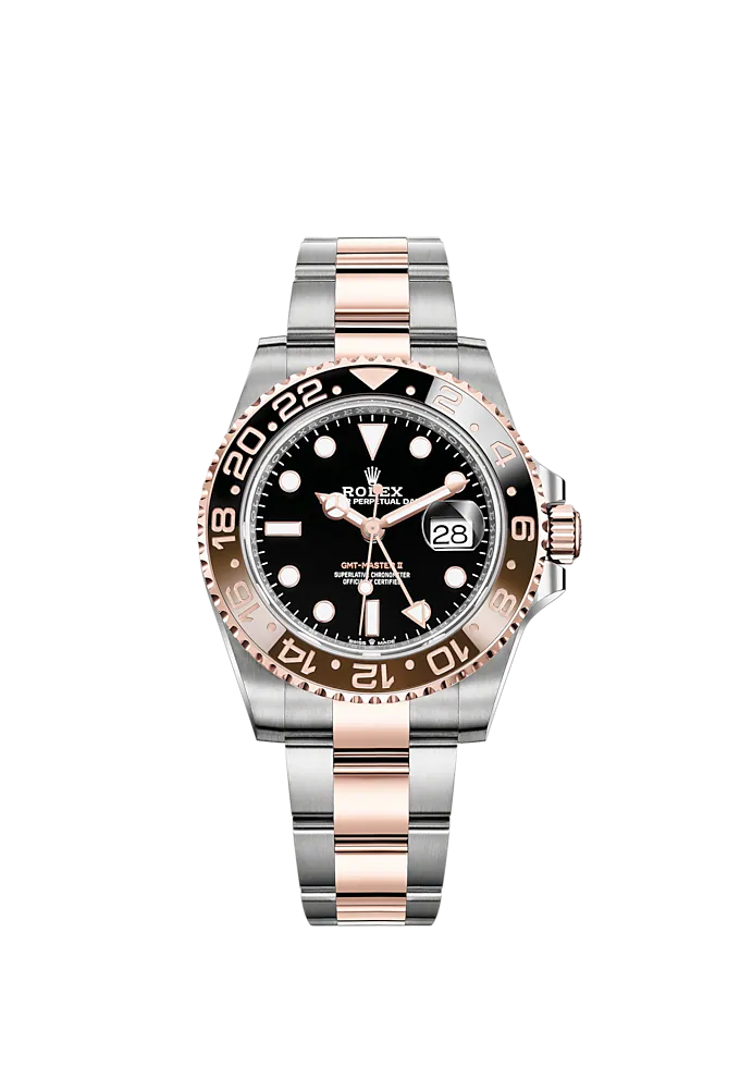 Rolex GMT-Master II Root Beer Two Tone Black Dial Ref 126711chnr-0002 40mm