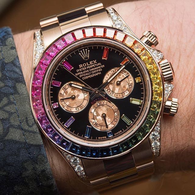Rolex 116595 Cosmograph Daytona Rainbow 18k Rose Gold 40mm
