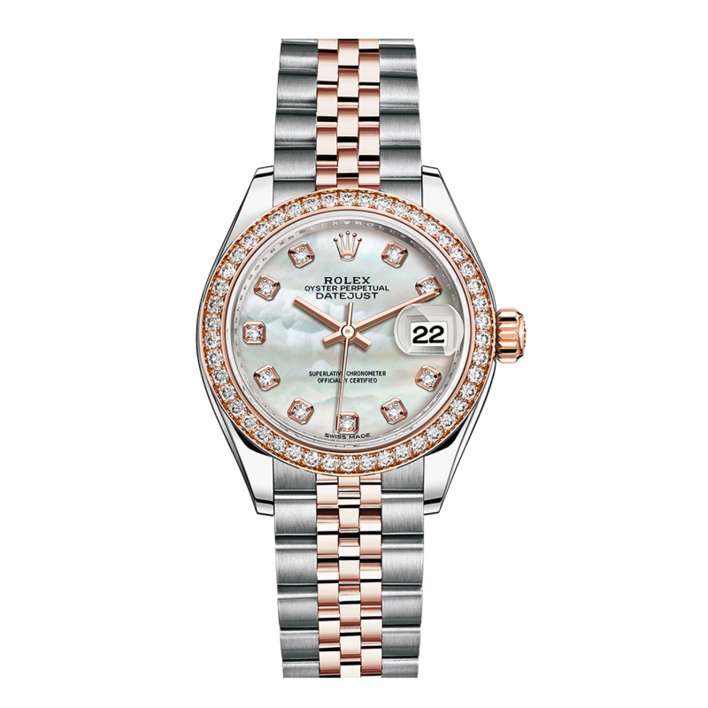 Rolex Datejust 26 Pink Diamond Dial Fluted Bezel Women's Watch 179174