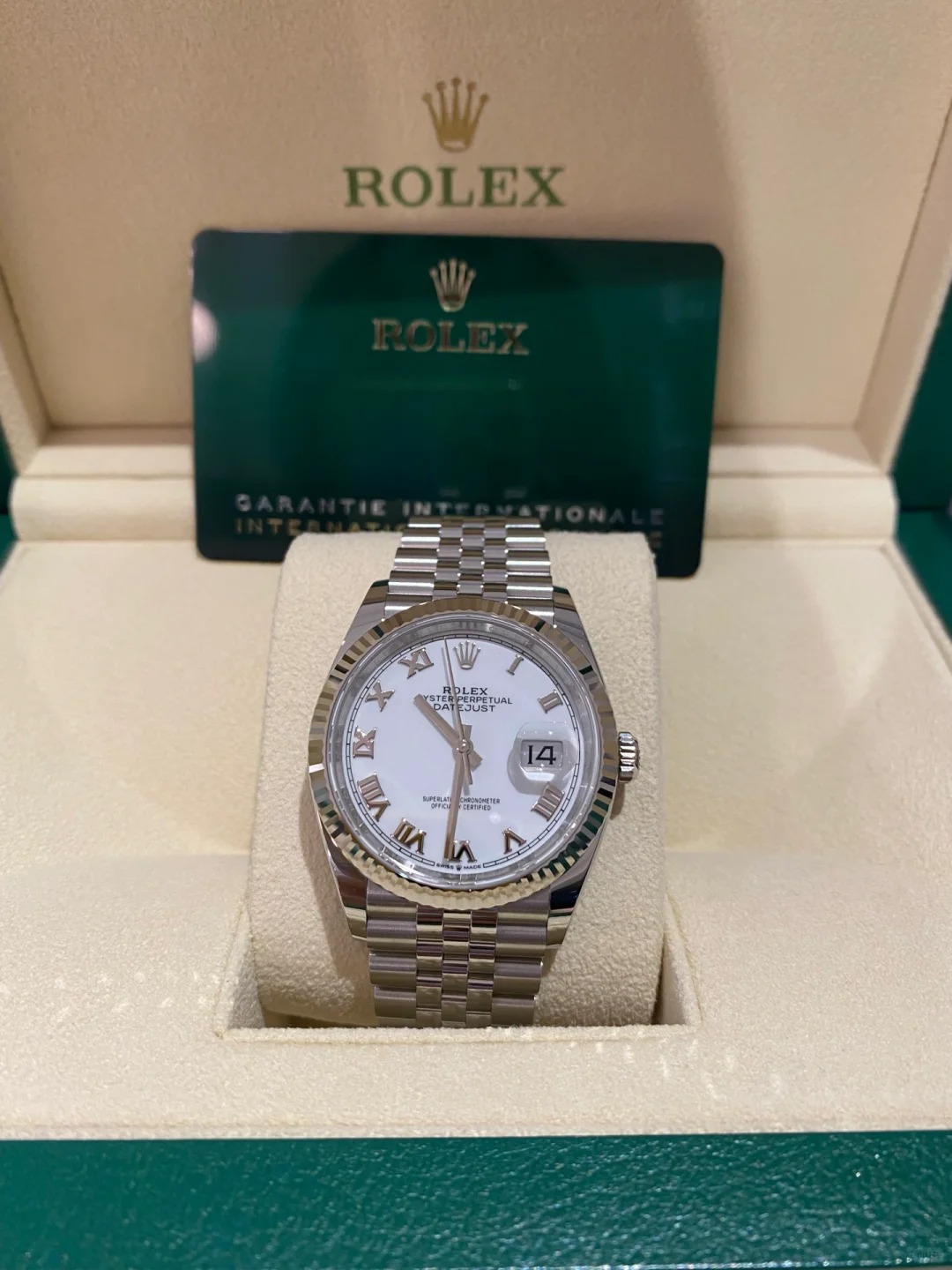 Rolex Datejust 36mm White Roman Jubilee m126234-0025