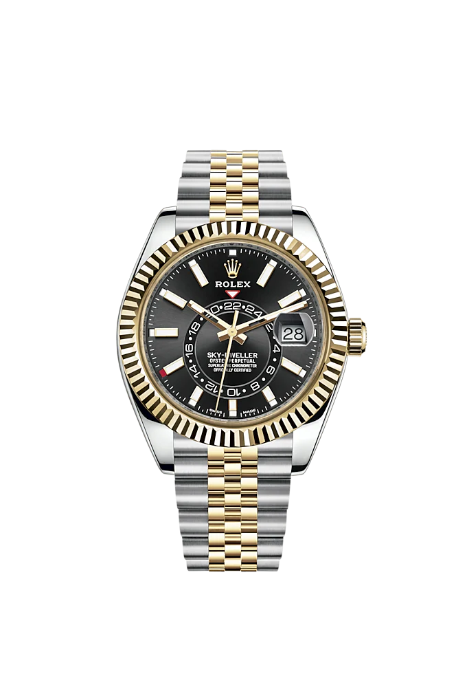 Rolex Sky-Dweller Black Dial Two-Tone 42mm 326933-0005 Unworn
