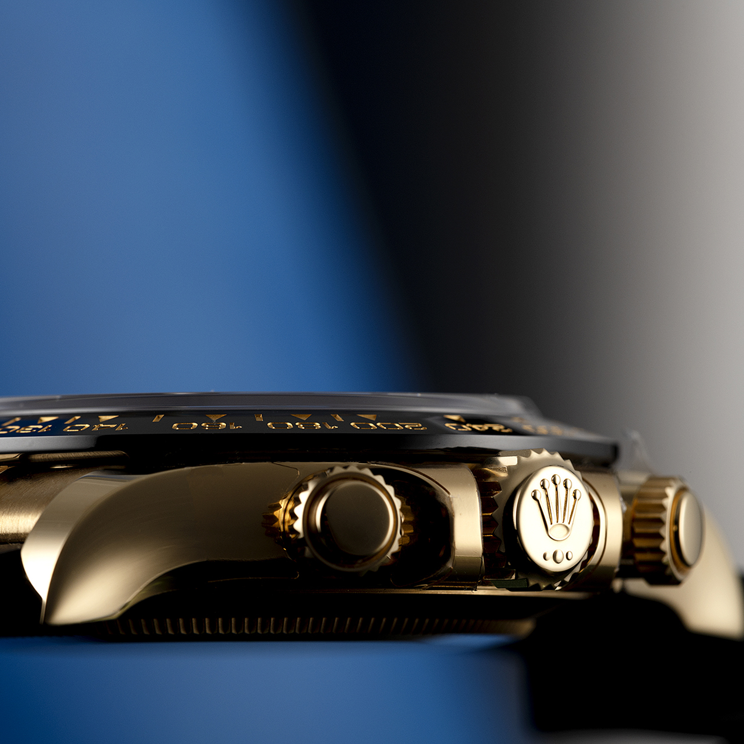 Rolex Daytona Yellow Gold Black-Diamond Oysterflex Strap 116518LN-0046 40mm