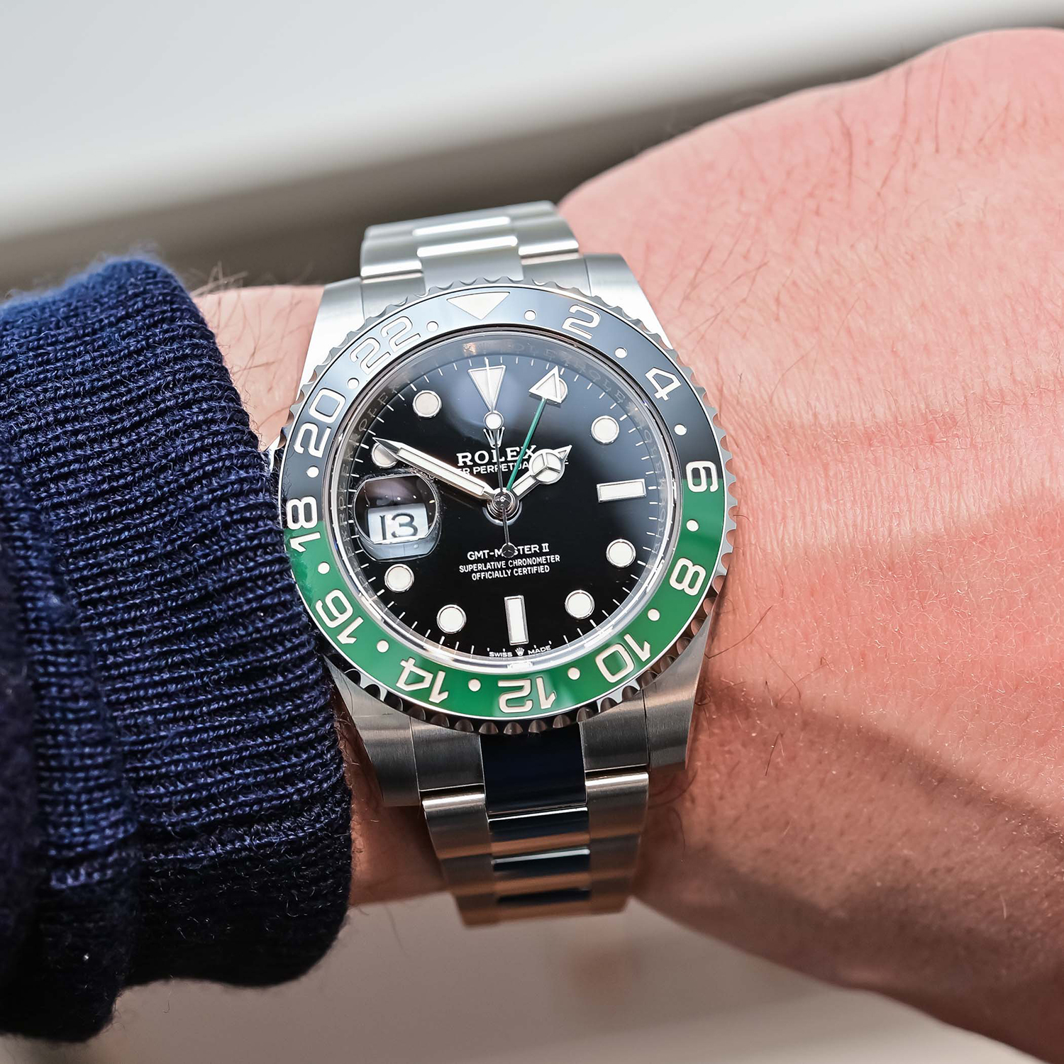 Rolex GMT-Master II Lefty Sprite Green And Black Bezel 126720VTNR-0002 40mm
