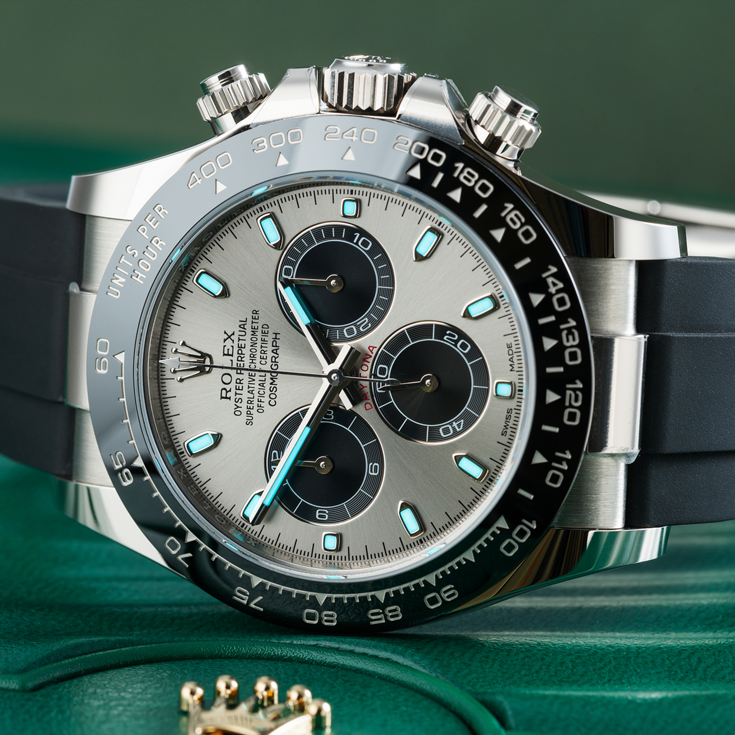 Rolex Daytona White Gold Steel Dial Oysterflex Strap 116519ln-0027 40mm