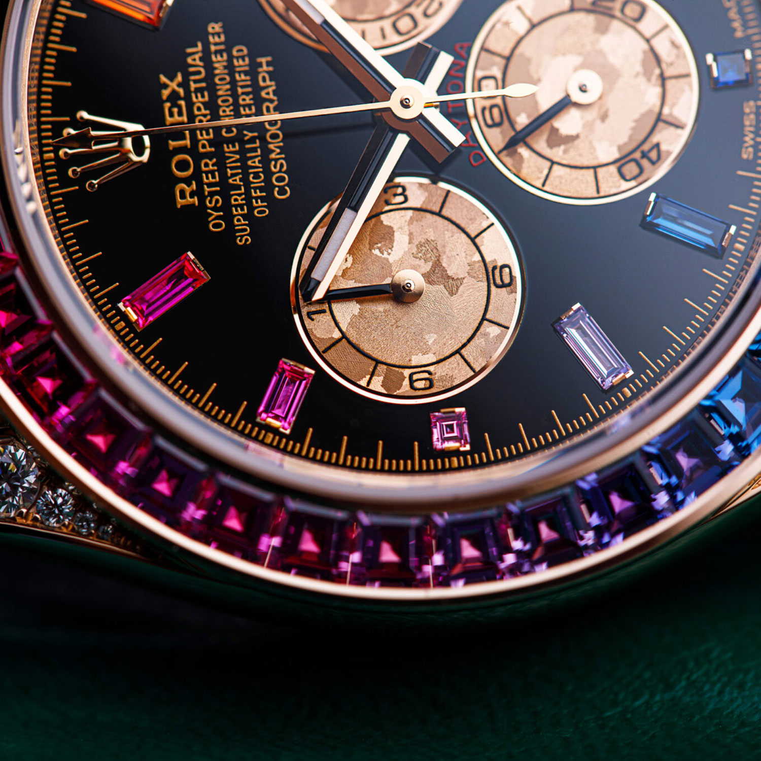 Rolex Daytona Rainbow Diamond Rose Gold Stainless Steel 40mm